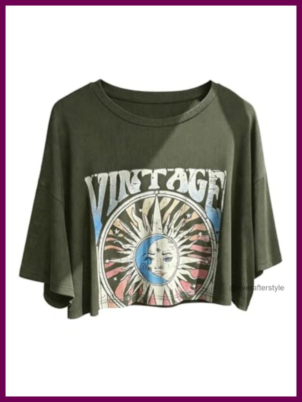 Women's Plus Size Graphic Crop Tee Oversized Y2K Vintage Boxy Top
